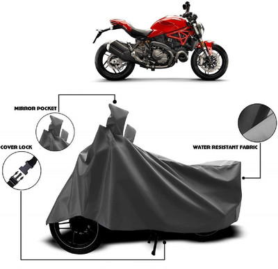 AutoFave Two Wheeler Cover for Ducati(Monster 82, Grey)