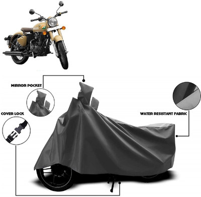 Autoprime Two Wheeler Cover for Royal Enfield(Classic 350 Signals, Grey)