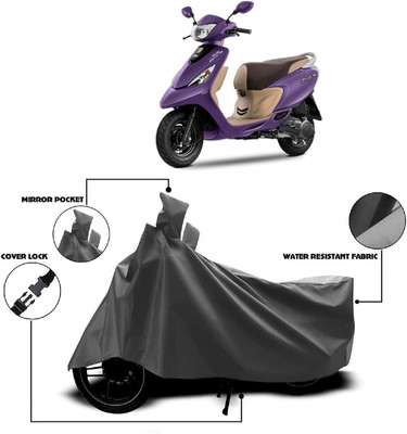 AutoFave Two Wheeler Cover for TVS(Scooty Zest 110, Grey)