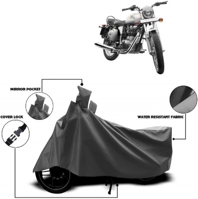 AutoKick Two Wheeler Cover for Royal Enfield(Bullet 350, Grey)