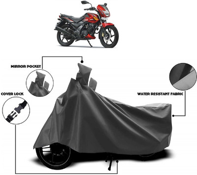 ANTOFY Two Wheeler Cover for TVS(Flame SR125, Grey)