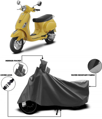 Autoprime Two Wheeler Cover for Vespa(Vespa LX 125, Grey)