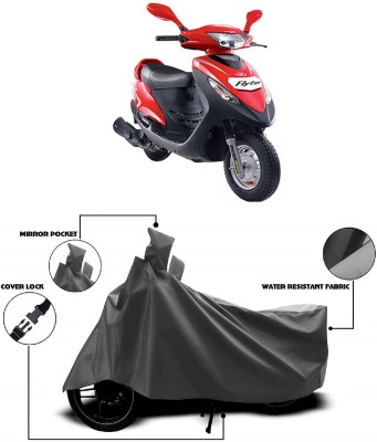 AutoFave Two Wheeler Cover for Mahindra(Flyte, Grey)