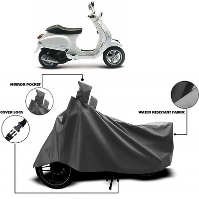 ANTOFY Two Wheeler Cover for Piaggio(Piaggio Vespa, Grey)