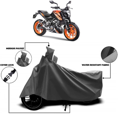 Autoprime Two Wheeler Cover for KTM(125 Duke, Grey)