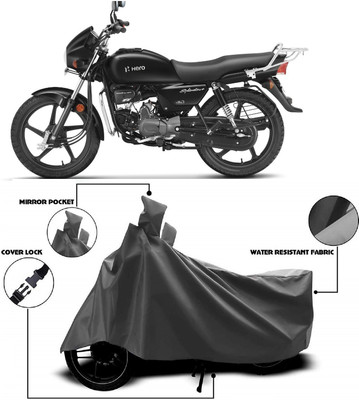AutoFave Two Wheeler Cover for Hero(MotoCorp Splendor Plus, Grey)