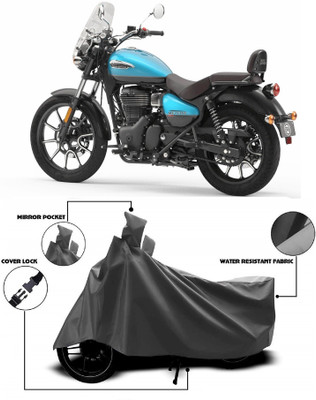Mdstar Waterproof Two Wheeler Cover for Royal Enfield(Meteor, Grey)