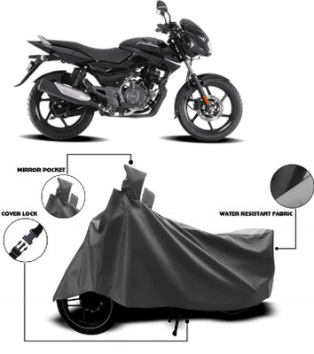ANTOFY Two Wheeler Cover for Bajaj(Pulsar 125, Grey)