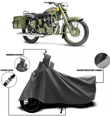 Autoprime Two Wheeler Cover for Royal Enfield(Battle, Grey)