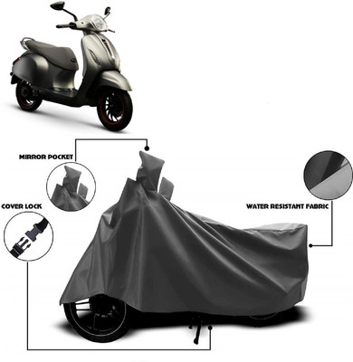 Autoprime Two Wheeler Cover for Bajaj(Urbanite Chetak, Grey)