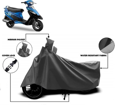Autoprime Two Wheeler Cover for TVS(Scooty Pep+, Grey)