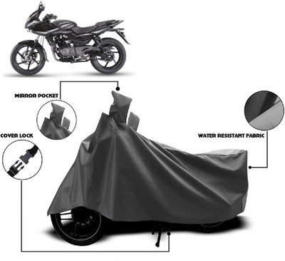 ANTOFY Two Wheeler Cover for Bajaj(Pulsar 220, Grey)