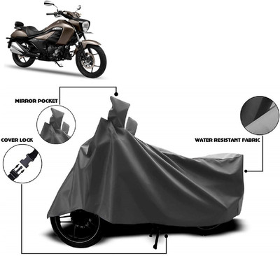 AutoKick Two Wheeler Cover for Suzuki(Intruder, Grey)