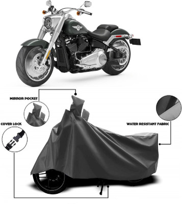 ANTOFY Two Wheeler Cover for Harley Davidson(Fat Boy, Grey)