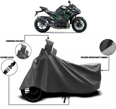 AutoKick Two Wheeler Cover for Kawasaki(ZH2, Grey)