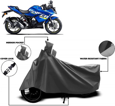 Autoprime Two Wheeler Cover for Suzuki(Gixxer, Grey)
