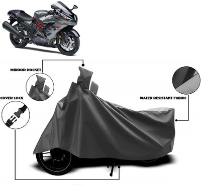 Autoprime Two Wheeler Cover for Kawasaki(Ninja ZX-14R, Grey)