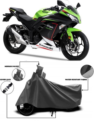 AutoFave Two Wheeler Cover for Kawasaki(300 BS6, Grey)