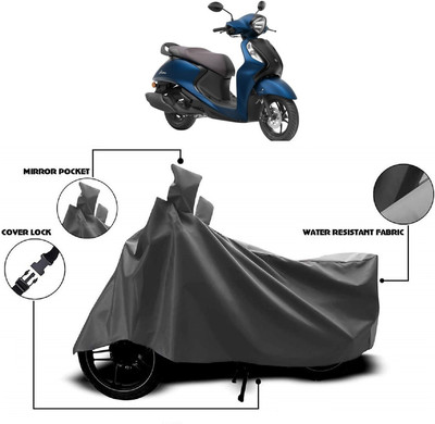 AutoKick Two Wheeler Cover for Yamaha(Fascino 125, Grey)