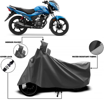 ANTOFY Two Wheeler Cover for TVS(Victor, Grey)