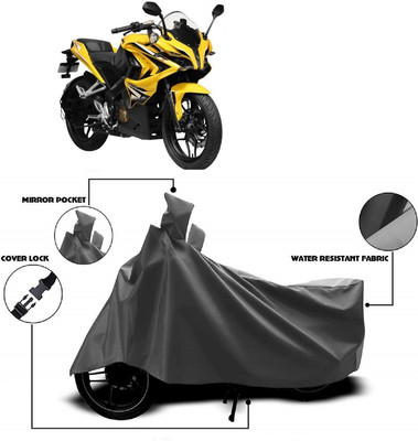 AutoFave Two Wheeler Cover for Bajaj(Pulsar, Grey)