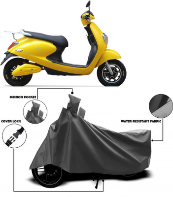 Autoprime Two Wheeler Cover for Techo Electra(Emerge BS6, Grey)