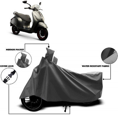Autoprime Two Wheeler Cover for Bajaj(Chetak, Grey)
