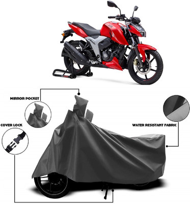 Autoprime Two Wheeler Cover for TVS(Apache RTR 160 4V, Grey)