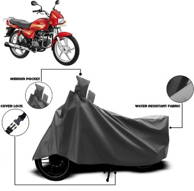 Mdstar Waterproof Two Wheeler Cover for Hero(Splendor Plus, Grey)