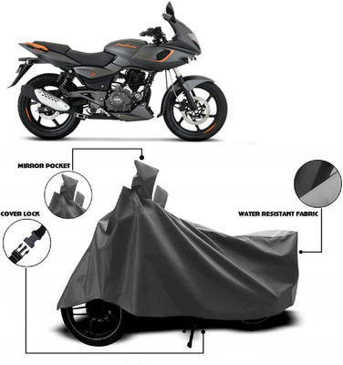 Autoprime Two Wheeler Cover for Bajaj(Pulsar 180F, Grey)