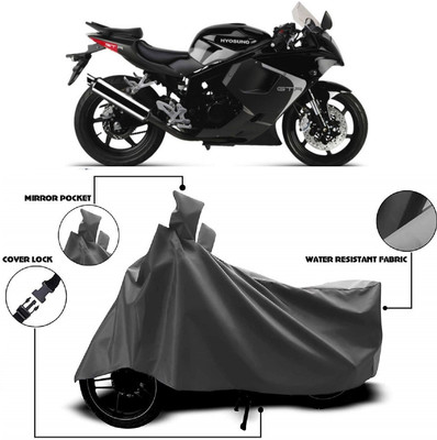 AutoKick Two Wheeler Cover for Hyosung(GT250R, Grey)