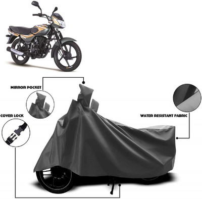 AutoFave Two Wheeler Cover for Bajaj(CT110, Grey)