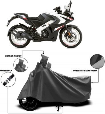 AutoKick Two Wheeler Cover for Bajaj(Pulsar RS 200, Grey)