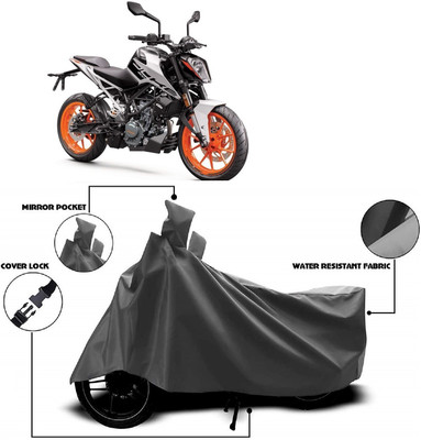 AutoKick Two Wheeler Cover for KTM(200 Duke, Grey)