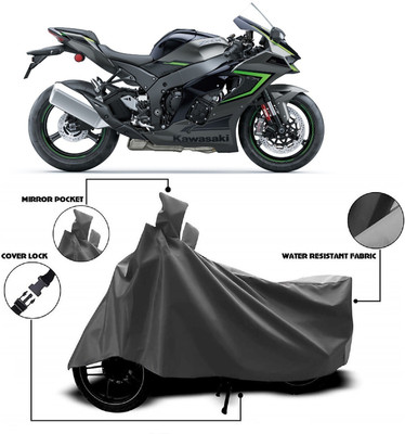Autoprime Two Wheeler Cover for Kawasaki(Ninja ZX 10R BS6, Grey)