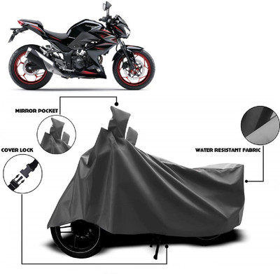 AutoKick Two Wheeler Cover for Kawasaki(Z250 BS6, Grey)