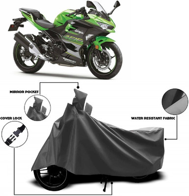 AutoFave Two Wheeler Cover for Kawasaki(Ninja 400, Grey)