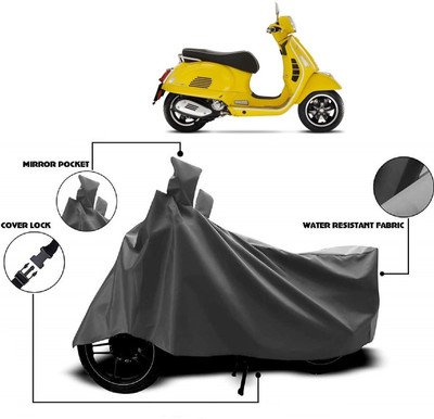 ANTOFY Two Wheeler Cover for Vespa(GTS Super 125 BS6, Grey)
