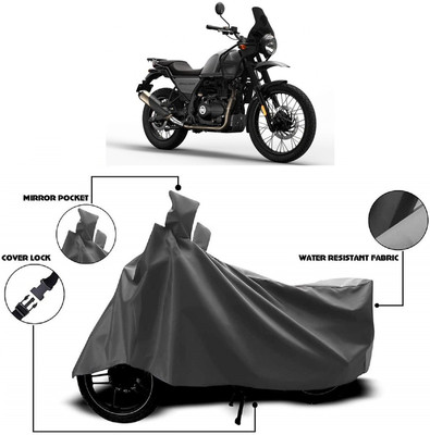 ANTOFY Two Wheeler Cover for Royal Enfield(Himalayan, Grey)