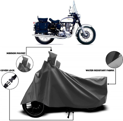 AutoKick Two Wheeler Cover for Royal Enfield(Machismo 350, Grey)