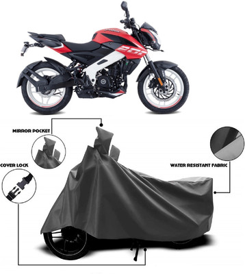 AutoKick Two Wheeler Cover for Bajaj(Pulsar NS200, Grey)