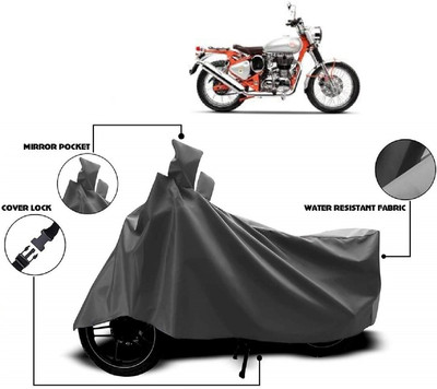 AutoFave Two Wheeler Cover for Royal Enfield(Bullet Trials 350, Grey)