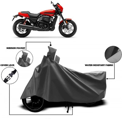 AutoKick Two Wheeler Cover for Harley Davidson(Street Rod, Grey)