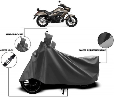 AutoFave Two Wheeler Cover for Suzuki(intruder 150, Grey)