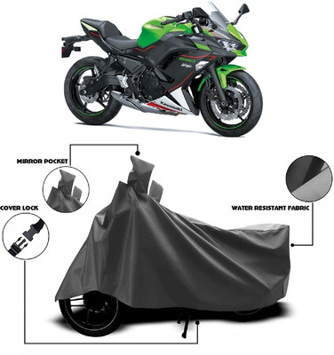 AutoKick Two Wheeler Cover for Kawasaki(Ninja 650, Grey)