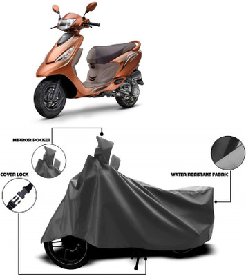 ANTOFY Two Wheeler Cover for TVS(Zest, Grey)