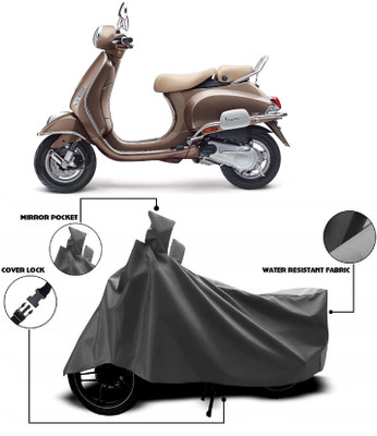 Autoprime Two Wheeler Cover for Vespa(Elegante 150 BS6, Grey)