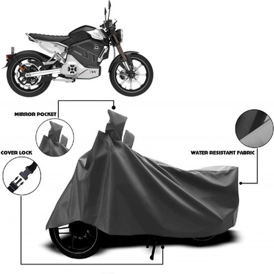 AutoFave Two Wheeler Cover for Revolt(RV Cafe Racer, Grey)