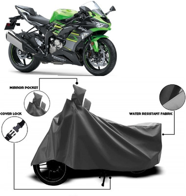 AutoFave Two Wheeler Cover for Kawasaki(Ninja ZX-6R BS6, Grey)