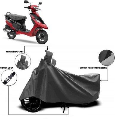 ANTOFY Two Wheeler Cover for TVS(Scooty Pep Plus, Grey)